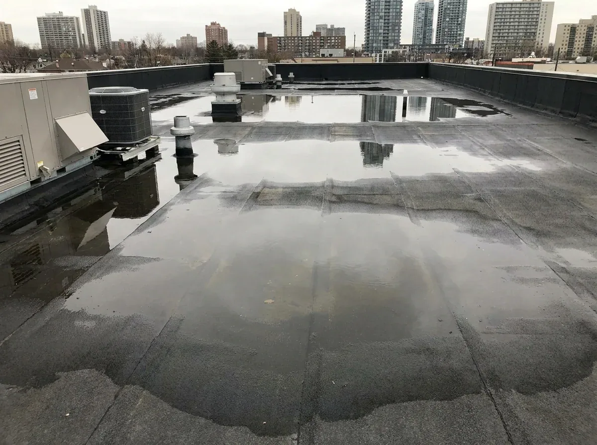 Ponding Water Roof Repair in Aurora, IL